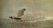 Winslow Homer Vessels away by strong wind oil painting on canvas